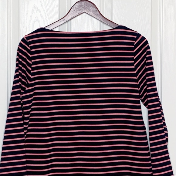 J. Crew Stripe Boatneck Boxy Top Size Medium - Picture 6 of 11